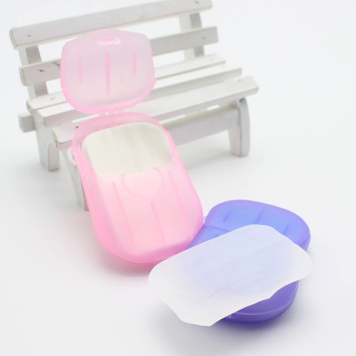 Disposable Mini Boxed Travel Hand Sheets Scent Paper Wrapped Soap Foaming Portable Outdoors Soap Paper