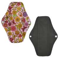 Charcoal Bamboo Women Menstrual Cloth Pads Reusable Panty Liner Breathable Sanitary Napkin Pad